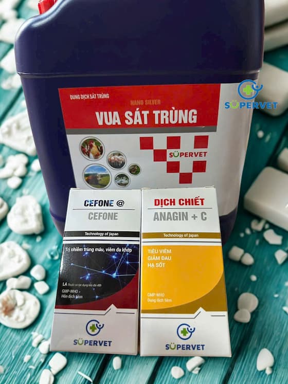 Combo vua sát trùng, cefone và dịch chiết anagin