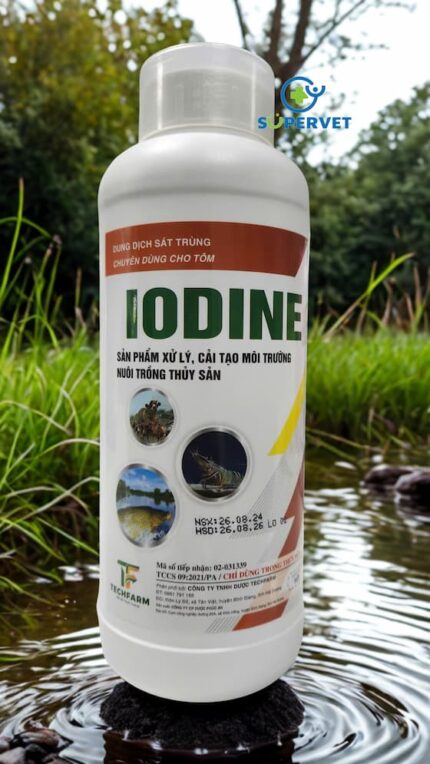 iodine me vi sinh xử lý đáy ao, nước ao hồ chuyên cho tôm